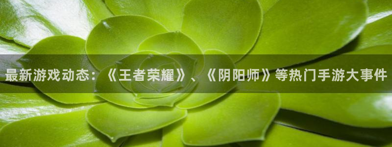 天美娱乐2登录：最新游戏动态：《王者荣耀》、《阴阳师》等热门